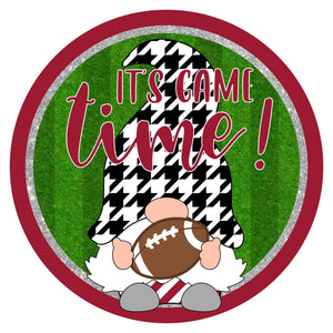 Football It's Game Time- red and gray