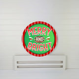 Merry and Bright wreath rail