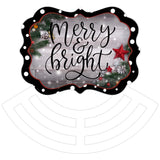 Merry and Bright Benelux wreath sign, wreath rail