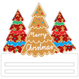 Merry Christmas Gingerbread Trees wreath sign, wreath rail