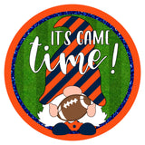 Football It's Game Time- orange and blue