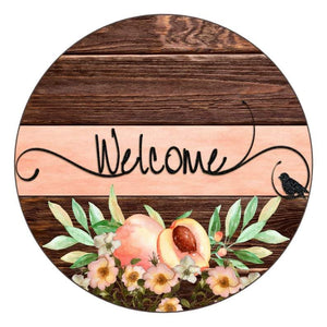 Welcome Peach - Wreath Sign