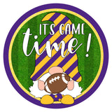 Football It's Game Time- purple and gold