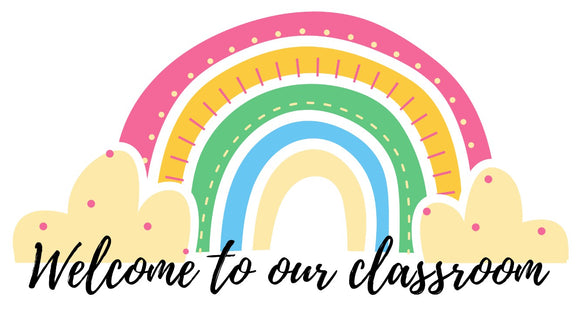 Welcome to our classroom wreath sign