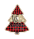 Red Plaid Christmas Tree- Tis' the Season