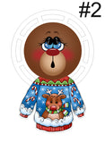 Reindeer with Christmas Sweater wreath rail