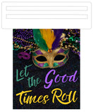 Let the Good Times Roll Rectangle Wreath Sign, Wreath Rail