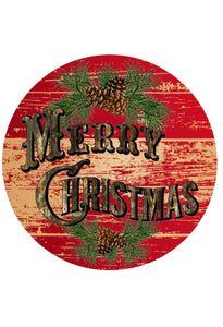 Rustic Red Merry Christmas - Wreath Sign