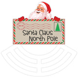 Santa Claus Postcard wreath sign, wreath rail