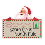 Santa Claus Postcard wreath sign, wreath rail