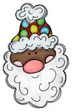 Polka Dot Santa- Tan wreath sign, wreath rail