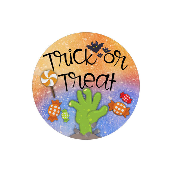 Trick or Treat hand wreath sign