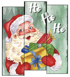 HoHoHo Vintage Santa wreath sign, wreath rail