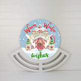 Warm Winter Wishes Peppermint Shop wreath sign, wreath rail, wreath base