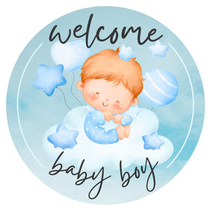 Welcome Baby Girl & Welcome Baby Boy Stickers (24 pieces