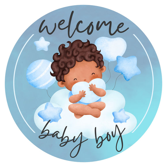 Welcome Baby Boy- tan