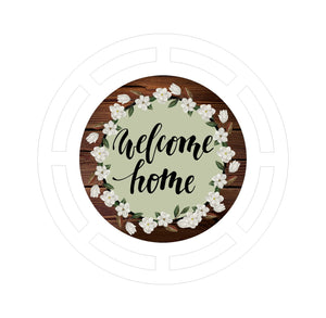Welcome home magnolia wreath base