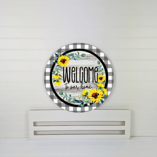 Welcome to Our Home Sunflowers - Wreath Rail