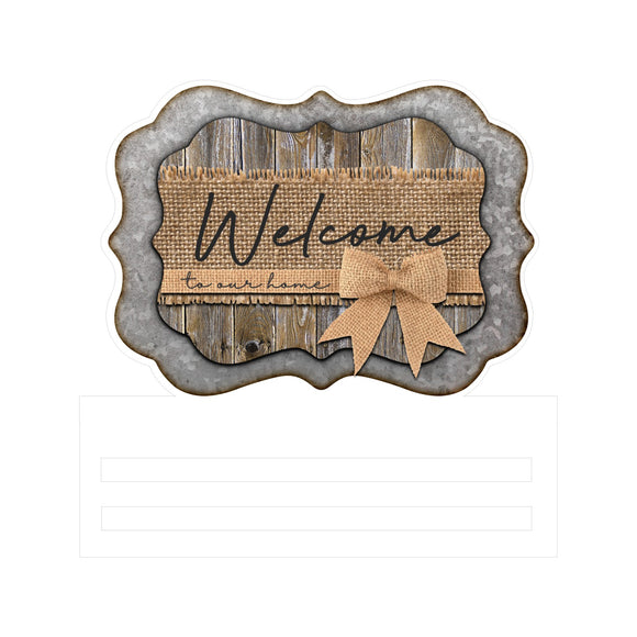 Welcome Bow Beneluxe printed wreath rail